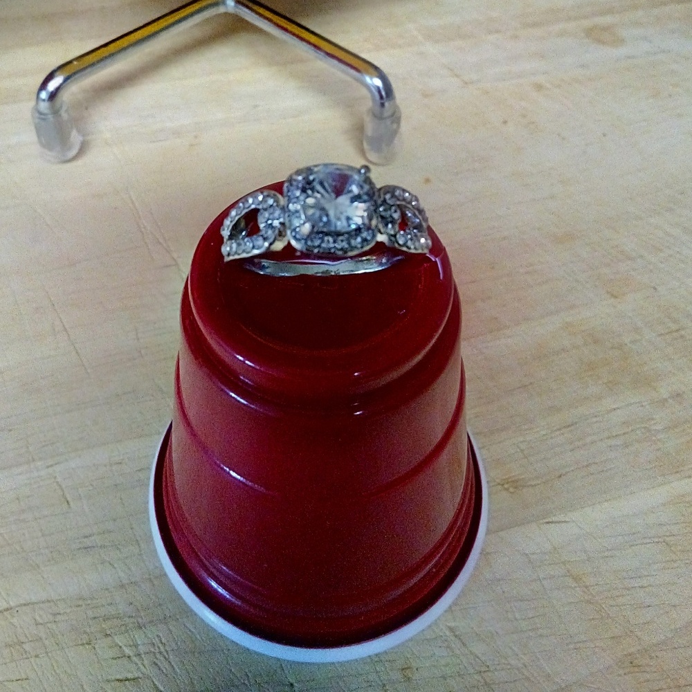 CZ diamond ring size 8